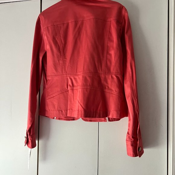 New! Hannah Structured Blazer - Salmon Color - Rhinestone Buttons - Medium - Picture 5 of 5